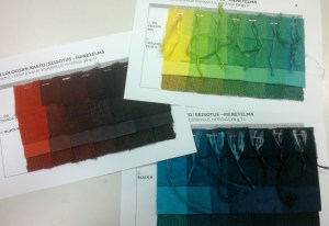 Mm. tällaisia sivuja yhdistelmäväreistä selluloosakuiduille, värin pitoisuus kaikissa 20 g/l.