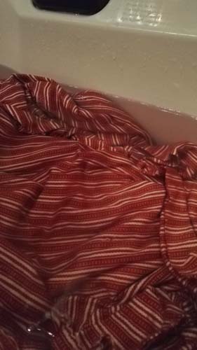 Seiskarin tarkistettu kansallispuku, esiliina, käsinkudottu, polle